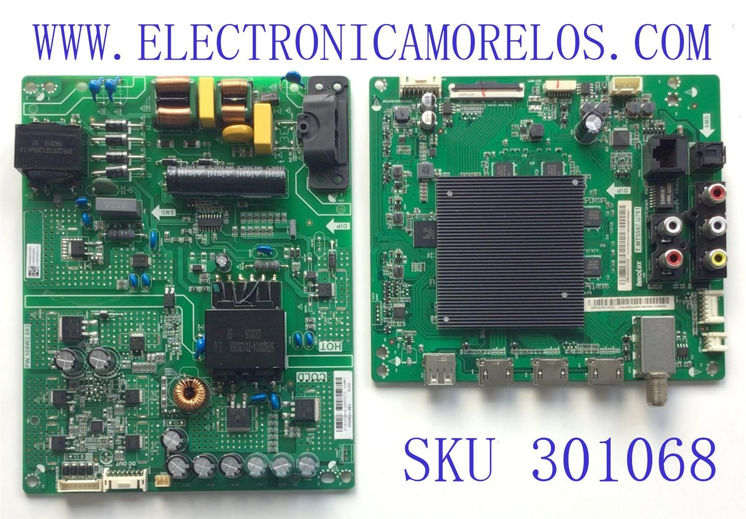 KIT DE TARJETAS PARA TV VIZIO / MAIN 6M03M0003220R / T.MT5597.U761 / 6M03A0001W00J / FUENTE PW.108W2.683 / P6500D104DA / C0000X000 / PANEL V500DJ6-D03 REV.CW / MODELO V505-H9 LIAIZBMW
